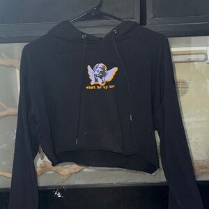 Empyre Black Hoodie with Angel Design